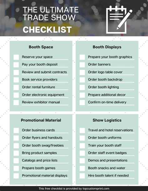 The Ultimate Trade Show Checklist | Marketing plan template, Event marketing, How to plan