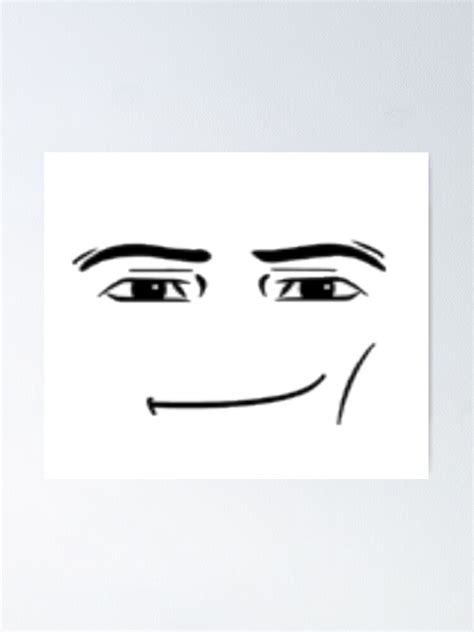 "Roblox Man Face" Poster by Ichiji | Redbubble