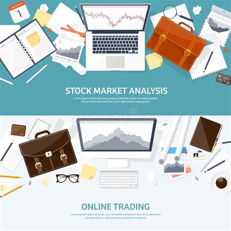 Vector Illustration. Flat Background. Market Trade. Trading Platform Account. Moneymaking ...