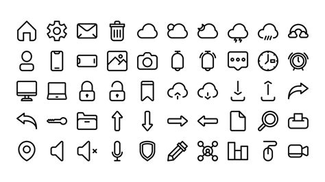 set of user interface ui icon 6793394 Vector Art at Vecteezy