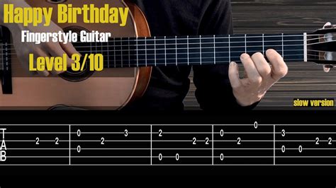 Happy Birthday. Fingerstyle Lesson + TAB - YouTube