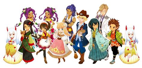 The Bachelors/ -ettes of Story of Seasons: Trio Of Towns | Harvest Moon ...