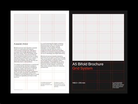 A5 Bifold Brochure Grid System for Adobe InDesign | Grid and Layout Animation | Behance