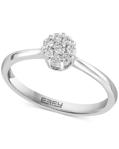 Effy Effy® Hematian Diamond Cluster Engagement Ring (1/5 Ct. T.w.) In ...