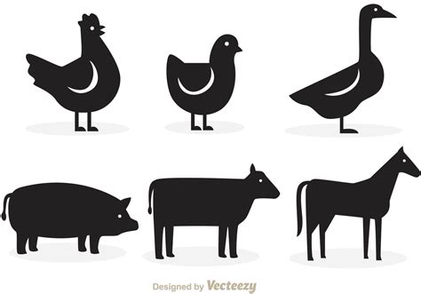 Animal Silhouette Vectors 92156 Vector Art at Vecteezy