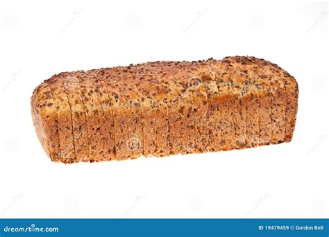 Sliced Loaf of Seeded Bread Stock Image - Image of loaf, isolated: 19479459