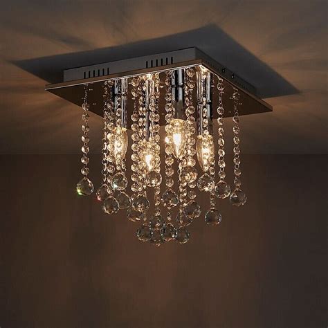 B&Q LIBERTAS BRUSHED CHROME EFFECT 4-LAMP CEILING LIGHT WITH REMOTE CONTROL LED - NEW BUT OUT OF ...