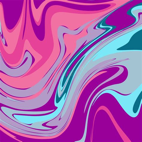 Pink Purple Blue Color Psychedelic Fluid Art Abstract Background Concept Design Vector Stock ...