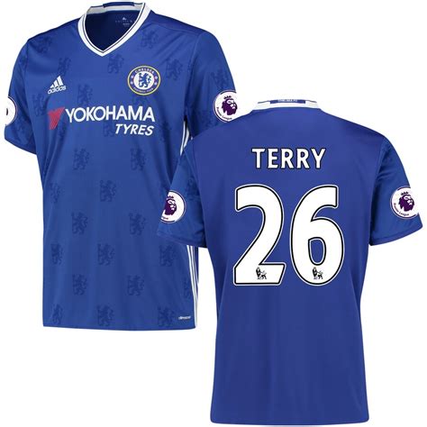 adidas John Terry Chelsea Royal/White 2016/17 Home Replica Player Jersey