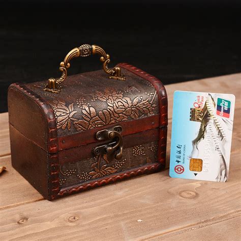 Vintage Wooden Jewelry Boxes Retro Antique Decoration Gift 125*95*90mm ...