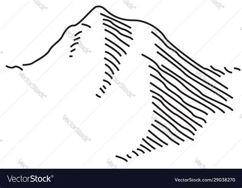 Mountain map symbols Royalty Free Vector Image