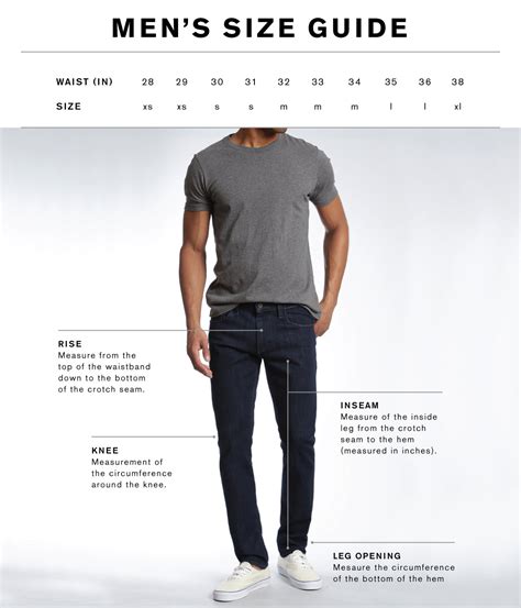 Men's Denim Size Guide | Mavi Jeans