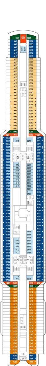 MSC Seaside Deck plan & cabin plan