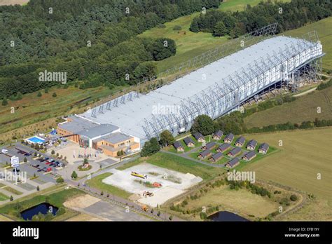 Bispingen Snow Dome, indoor skiing hall, aerial view, Bispingen ...