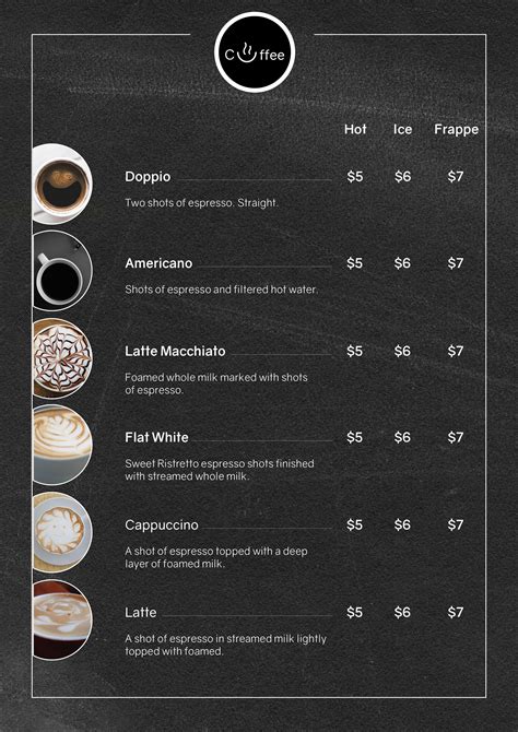 Coffee Menu Flyer Template by KAterPorsche | Codester