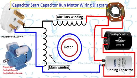 Single Phase Motor Capacitor Start Capacitor Run Wiring Diagram