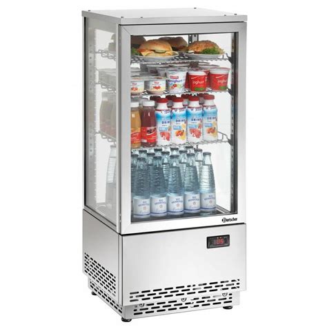 Buy Mini display fridge 78L, stainless steel online - HorecaTraders