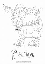 Free Printable Chupacabra Dog coloring Page sketch template