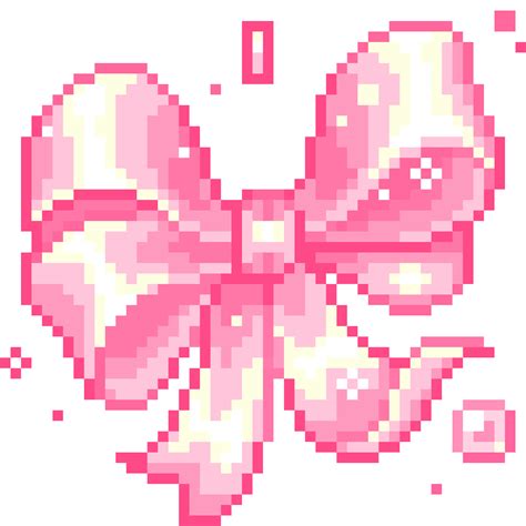 kawaii pixels pink ribbon gif | WiffleGif