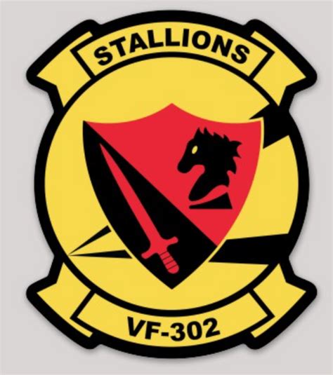 US Navy Official VF-302 Stallions Sticker – Military, Law Enforcement and Custom Patches by ...