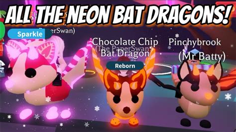 ALL THE NEON BAT DRAGONS! & Making a Neon Chocolate Chip Cookie Bat Dragon in Xmas Update Adopt ...