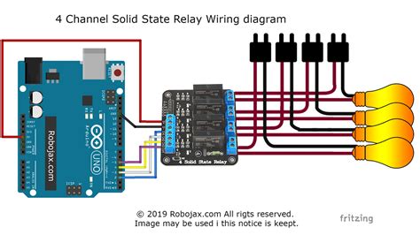 4 channel Solid State Relay with Arduino - Robojax