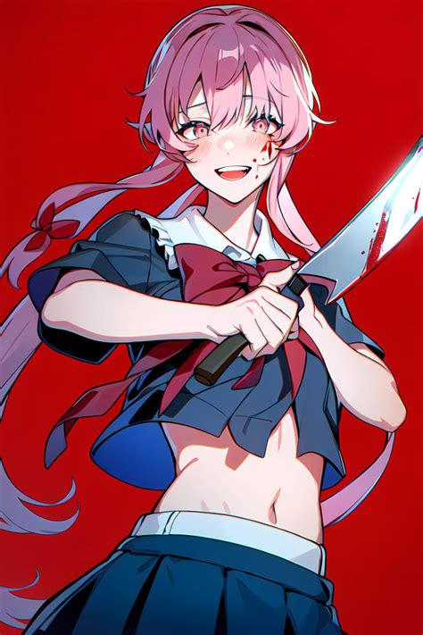 Crazy Yandere Yuno Gasai by AiArtShines on DeviantArt