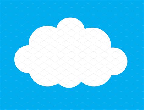 Set of white clouds vector | Icons ~ Creative Market