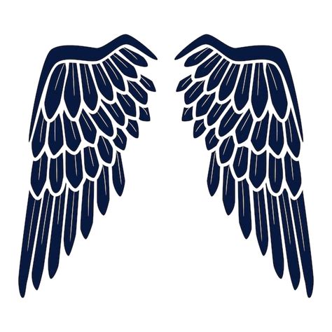 Free Vector | Hand drawn angel wings silhouette