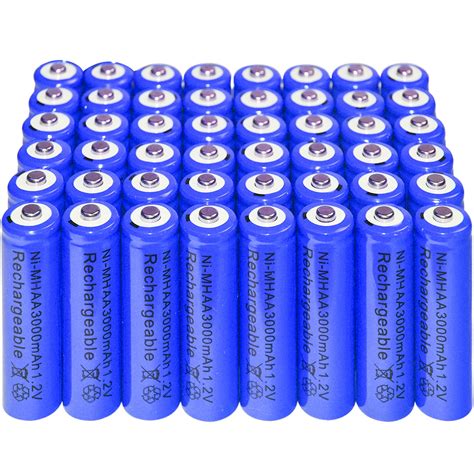 2/8/20/48pcs AA battery Rechargeable NI MH 3000mAh 1.2V Blu batteries Bulk Nickel Hydride -in ...