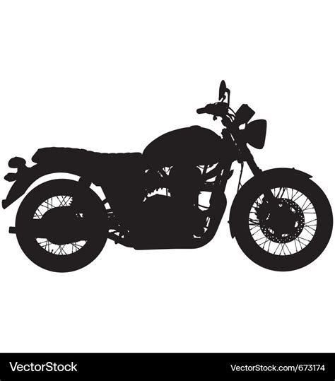 Classic motorbike silhouette Royalty Free Vector Image