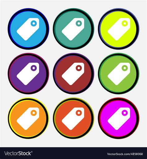 Special offer label icon sign nine multi-colored Vector Image