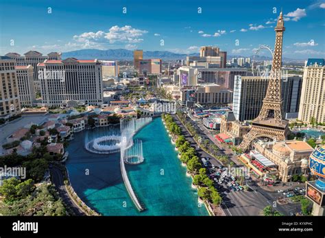 Aerial view of Las Vegas Strip at sunny day Stock Photo - Alamy