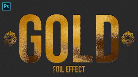 GOLD FOIL EFFECT | PHOTOSHOP EFFECT | PHOTOSHOP TUTORIAL - YouTube