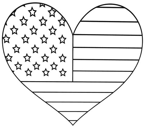 American Flag Printable Coloring Pages