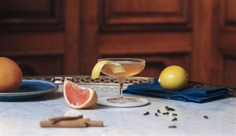 Simple cognac cocktail with champagne