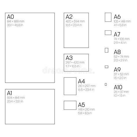 Paper Sizes Inches Stock Illustrations – 16 Paper Sizes Inches Stock Illustrations, Vectors ...