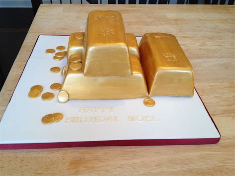 Gold Bar Birthday Cake - CakeCentral.com