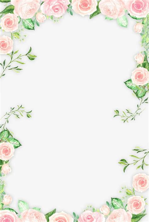 Romantic Pink Flower Border PNG, Clipart, Border, Border Clipart, Flower Clipart, Flowers ...