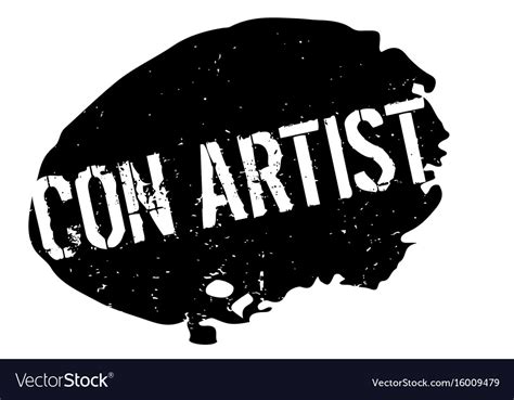 Con artist rubber stamp Royalty Free Vector Image