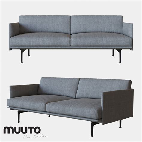 Muuto OUTLINE sofa 2 seater 3D model | CGTrader