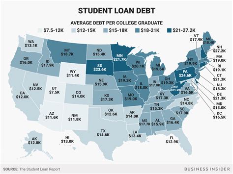 Average student loan debt in the US by state exposes a pattern ...