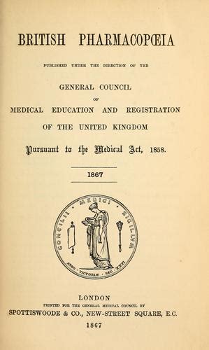 British pharmacopoeia by General Medical Council (Great Britain) | Open ...