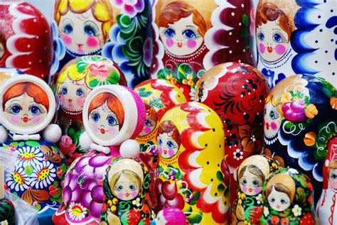 Many Traditional Russian Matryoshka Dolls Stock Image - Image of multi ...