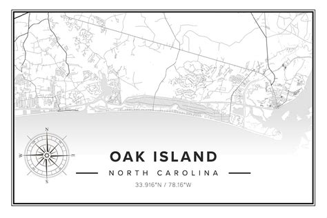 Oak Island Map - Islands Art & Bookstore