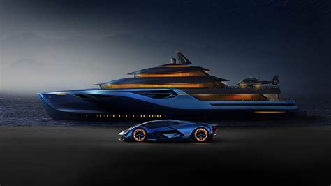 HD wallpaper: rendering, Lamborghini, yacht, The Third Millennium | Wallpaper Flare