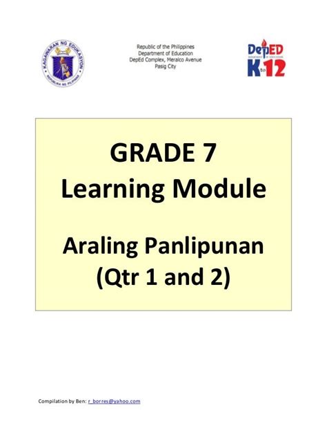 Araling Panlipunan Grade 5 Module 4 Answer Key / araling-panlipunan-quiz-bee-questions-and ...