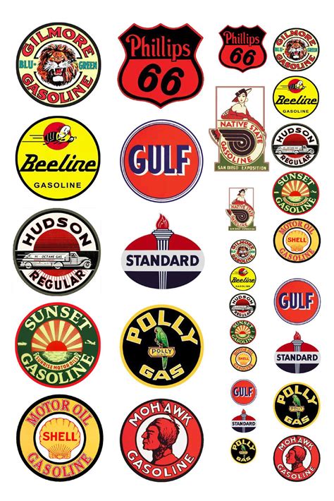 old gas station logos - Fermina Stock