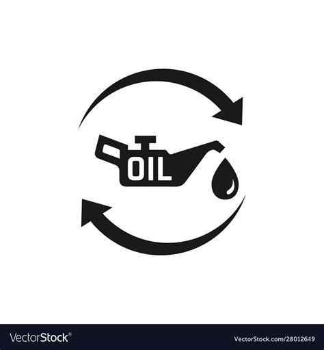 Oil change icon logo silhouette canister Vector Image