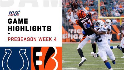 Colts vs. Bengals Preseason Week 4 Highlights | NFL 2019 - YouTube